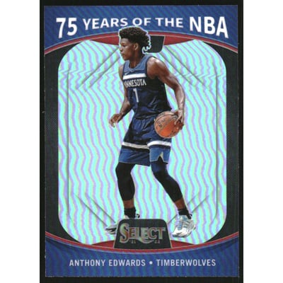 2021-22 Panini 75 Years of the NBA Prizms Silver #59 Anthony Edwards/Select