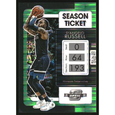 2021-22 Panini Contenders Optic Green Pulsar #76 D'Angelo Russell
