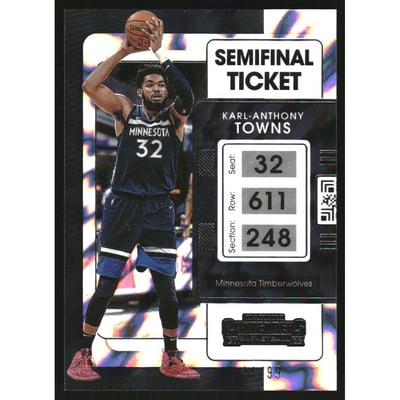 2021-22 Panini Contenders Semifinal Ticket #15 Karl-Anthony Towns