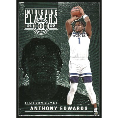 2021-22 Panini Illusions Intriguing Players Emerald #18 Anthony Edwards