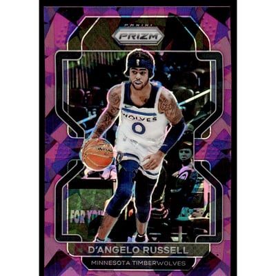 2021-22 Panini Prizm Prizms Purple Ice #52 D'Angelo Russell