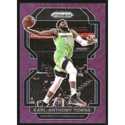 2021-22 Panini Prizm Prizms Purple Wave #157 Karl-Anthony Towns