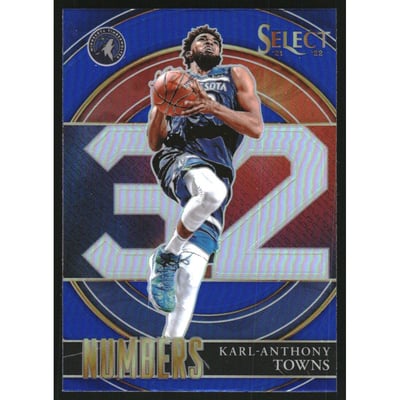 2021-22 Select Numbers Prizms Blue #33 Karl-Anthony Towns