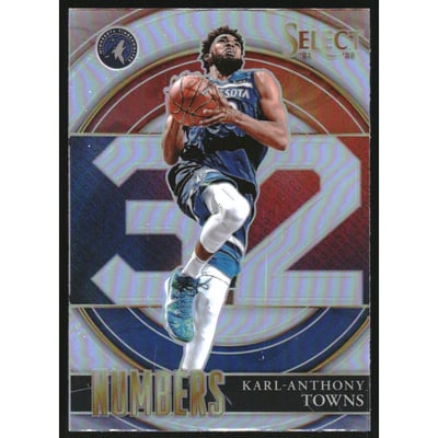 2021-22 Select Numbers Prizms Silver #33 Karl-Anthony Towns