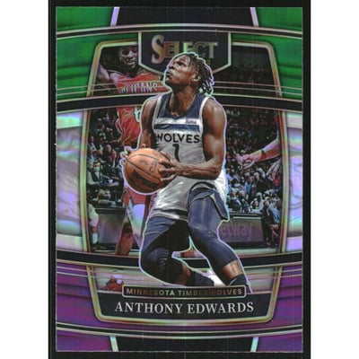 2021-22 Select Prizms Green White Purple #49 Anthony Edwards