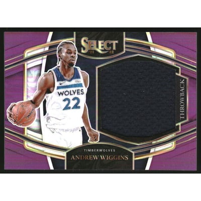 2021-22 Select Throwback Memorabilia Prizms Purple #4 Andrew Wiggins
