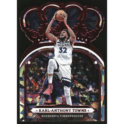 2022-23 Crown Royale Crystal Red #21 Karl-Anthony Towns