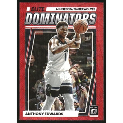 2022-23 Donruss Optic Elite Dominators Red Wave #23 Anthony Edwards