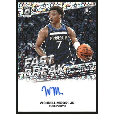 2022-23 Donruss Optic Fast Break Signatures #75 Wendell Moore Jr.