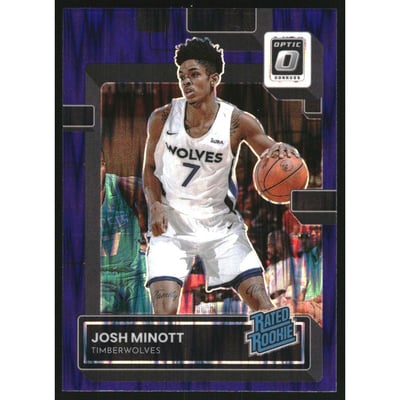 2022-23 Donruss Optic Purple Shock #244 Josh Minott RR