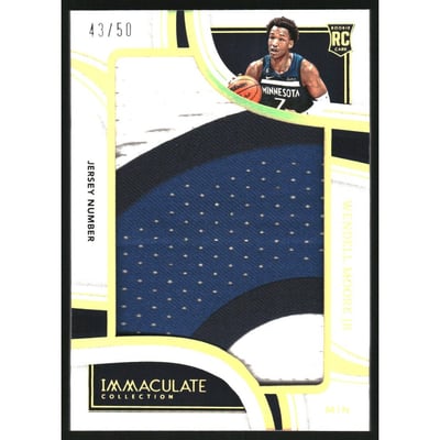 2022-23 Immaculate Collection Jumbo Patches Jersey Number #47 Wendell Moore Jr./50