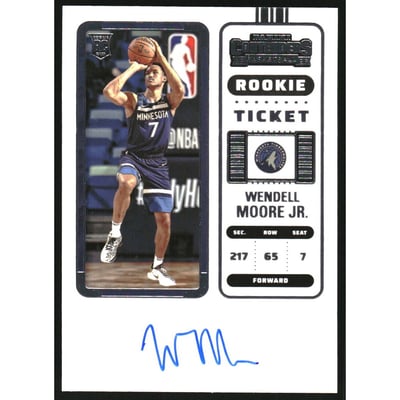 2022-23 Panini Contenders #103 Wendell Moore Jr. RC