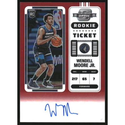 2022-23 Panini Contenders Optic Red #105 Wendell Moore Jr. AU