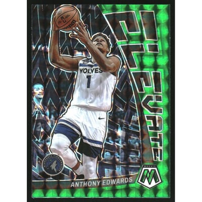 2022-23 Panini Mosaic Elevate Mosaic Green #5 Anthony Edwards