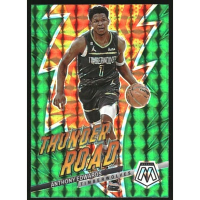 2022-23 Panini Mosaic Thunder Road Mosaic Green #15 Anthony Edwards