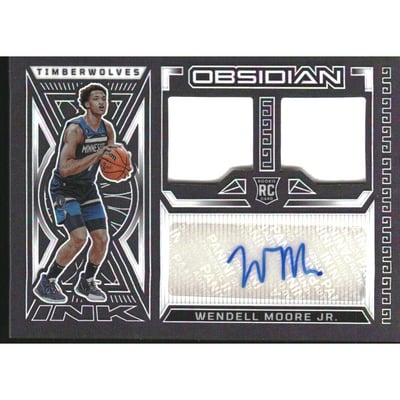 2022-23 Panini Obsidian Rookie Jersey Ink #15 Wendell Moore Jr.