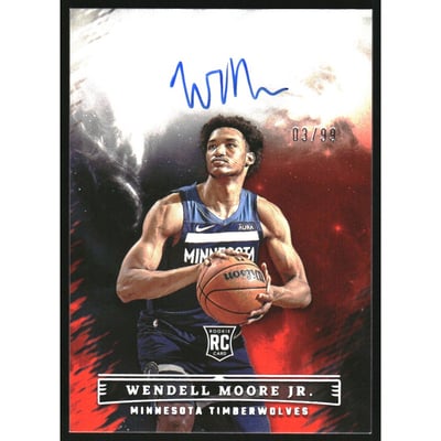 2022-23 Panini Origins Rookie Autographs Red #19 Wendell Moore Jr.