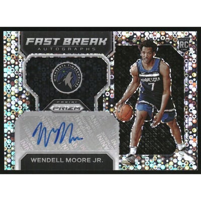2022-23 Panini Prizm Fast Break Rookie Autographs #12 Wendell Moore Jr.