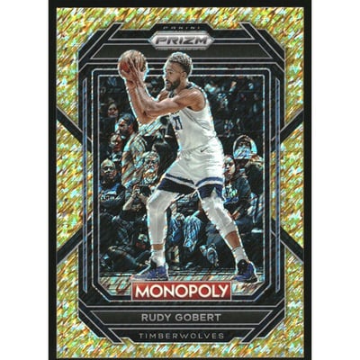 2022-23 Panini Prizm Monopoly Gold Money Shimmer #54 Rudy Gobert