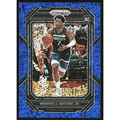 2022-23 Panini Prizm Prizm Blue Sparkle #221 Wendell Moore Jr.
