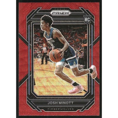 2022-23 Panini Prizm Prizms Ruby Wave #238 Josh Minott