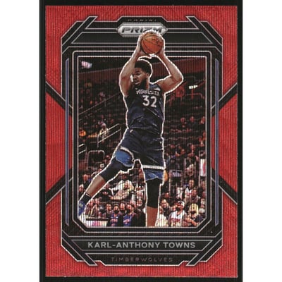 2022-23 Panini Prizm Prizms Ruby Wave #68 Karl-Anthony Towns