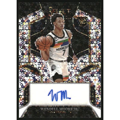 2022-23 Select Rookie Signatures Disco Prizms #7 Wendell Moore Jr.