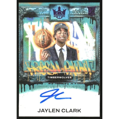 2023-24 Court Kings Fresh Paint Autographs Violet #40 Jaylen Clark/25