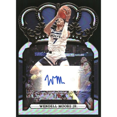 2023-24 Crown Royale Crown Autographs Gold #14 Wendell Moore Jr.