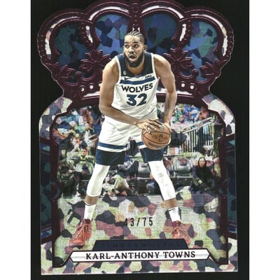 2023-24 Crown Royale Crystal Pink #12 Karl-Anthony Towns