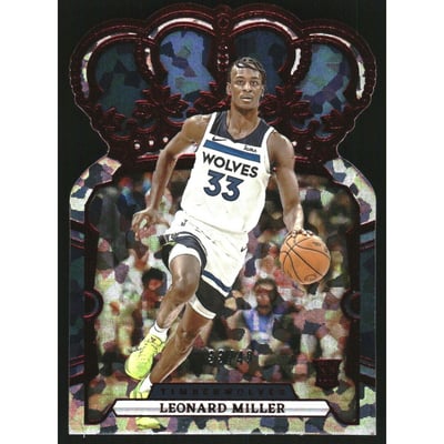 2023-24 Crown Royale Crystal Red #96 Leonard Miller