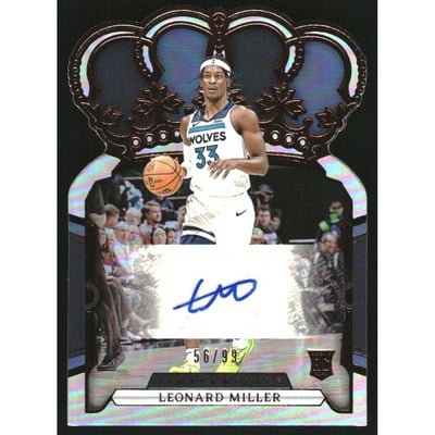 2023-24 Crown Royale Rookie Crown Autographs #20 Leonard Miller/99