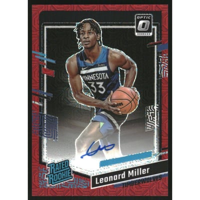 2023-24 Donruss Optic Choice #286 Leonard Miller RR AU