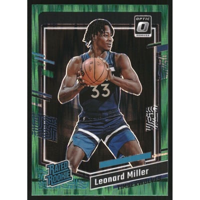 2023-24 Donruss Optic Green Shock #234 Leonard Miller RR