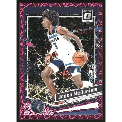 2023-24 Donruss Optic Pink Velocity #118 Jaden McDaniels