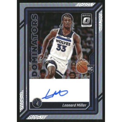 2023-24 Donruss Optic Rookie Dominators Signatures #20 Leonard Miller/99