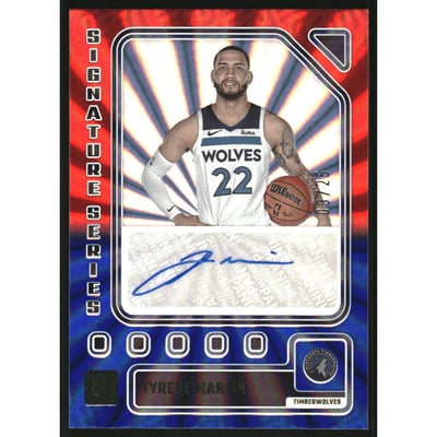 2023-24 Donruss Signature Series Holo Red and Blue Laser #73 Tyrese Martin