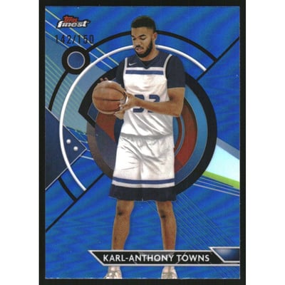 2023-24 Finest Blue Refractors #28 Karl-Anthony Towns C