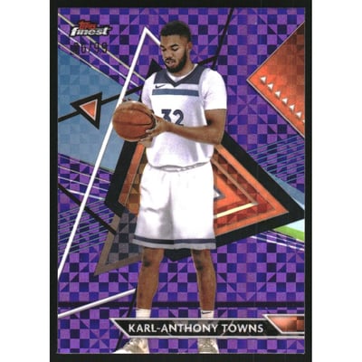 2023-24 Finest Purple Checkerboard Refractors #138 Karl-Anthony Towns UC