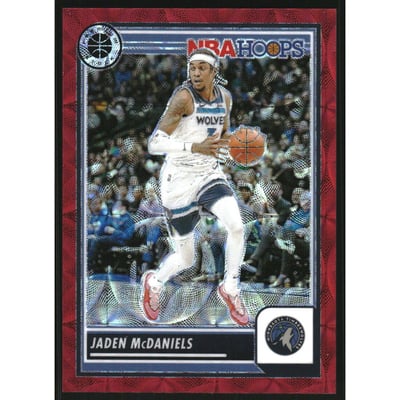 2023-24 Hoops Premium Stock Premium Red Prizm #128 Jaden McDaniels