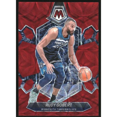 2023-24 Panini Mosaic Mosaic Red International #52 Rudy Gobert