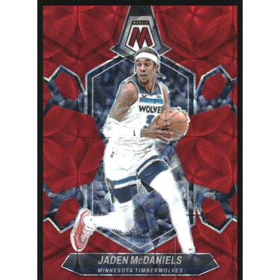 2023-24 Panini Mosaic Mosaic Red International #87 Jaden McDaniels