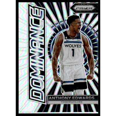 2023-24 Panini Prizm Dominance Prizms Silver #15 Anthony Edwards