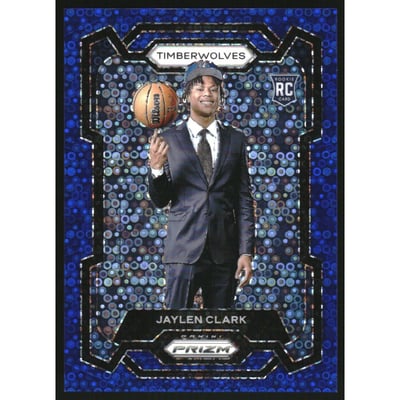 2023-24 Panini Prizm Prizms Fast Break Blue #166 Jaylen Clark
