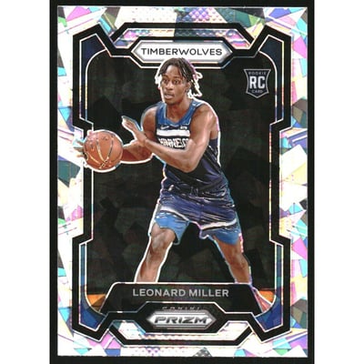 2023-24 Panini Prizm Prizms Ice #155 Leonard Miller