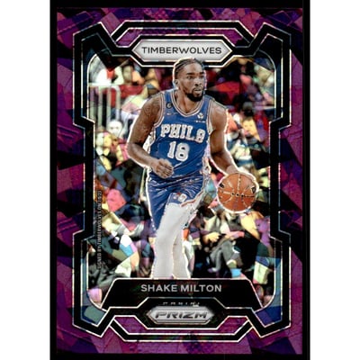 2023-24 Panini Prizm Prizms Purple Ice #215 Shake Milton