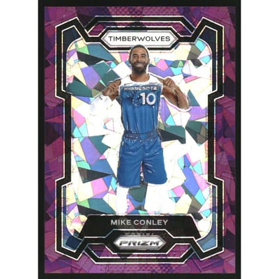 2023-24 Panini Prizm Prizms Purple Ice #57 Mike Conley