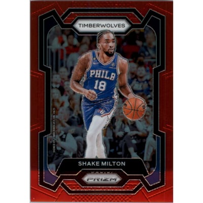 2023-24 Panini Prizm Prizms Red #215 Shake Milton