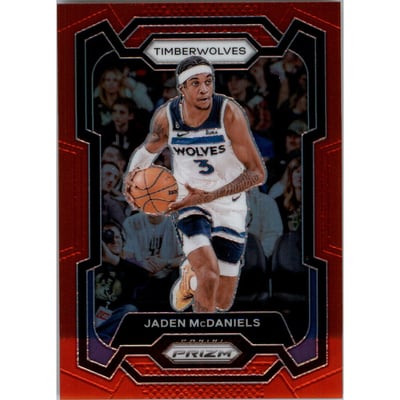 2023-24 Panini Prizm Prizms Red #238 Jaden McDaniels