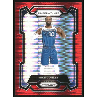 2023-24 Panini Prizm Prizms Red Seismic #57 Mike Conley